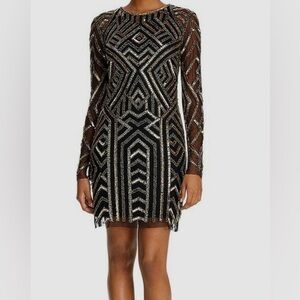 Gold Sequin Mini Dress Sz 4